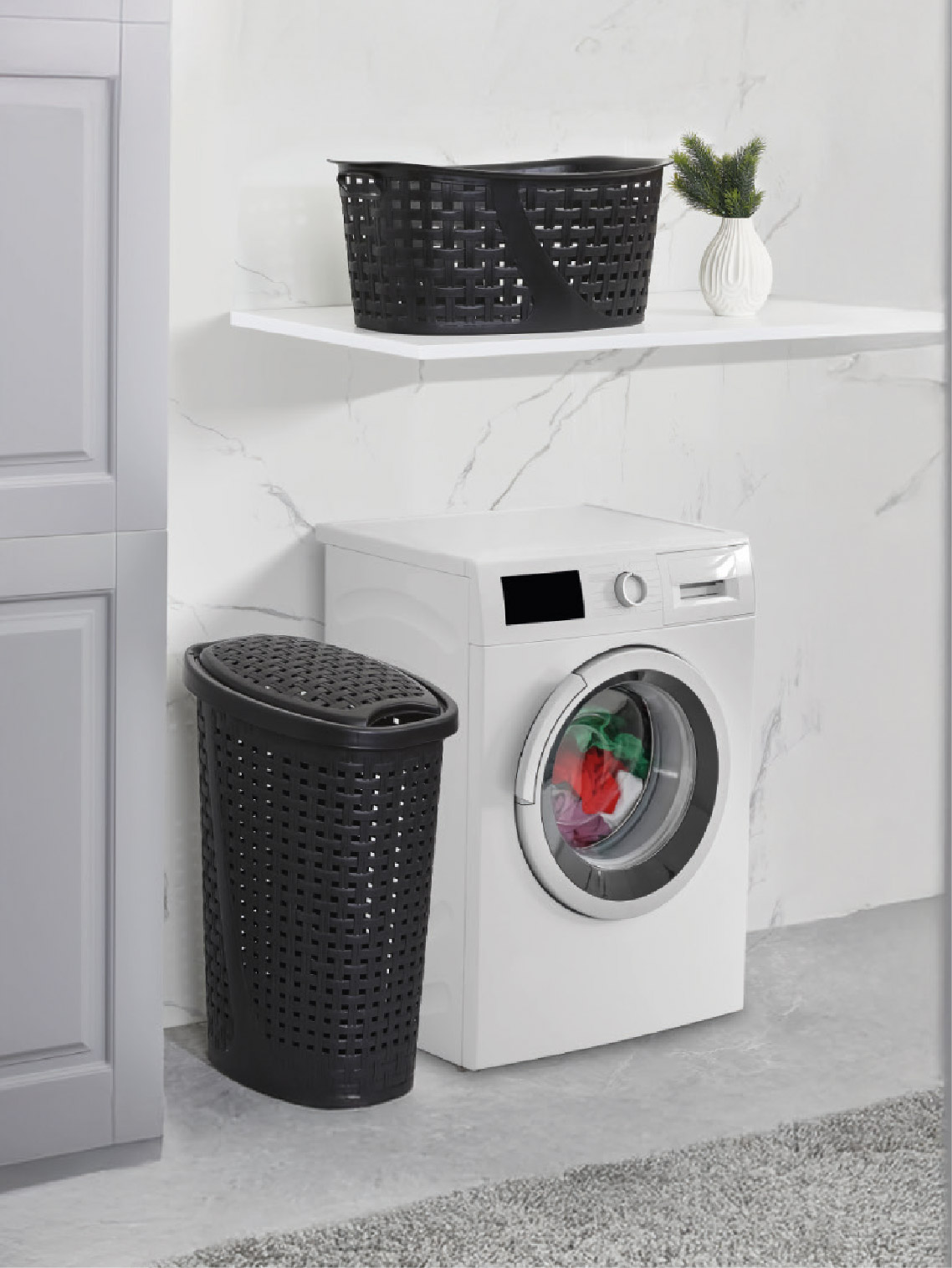 Slim Kirli Sepeti-Naturel - 45 Lt