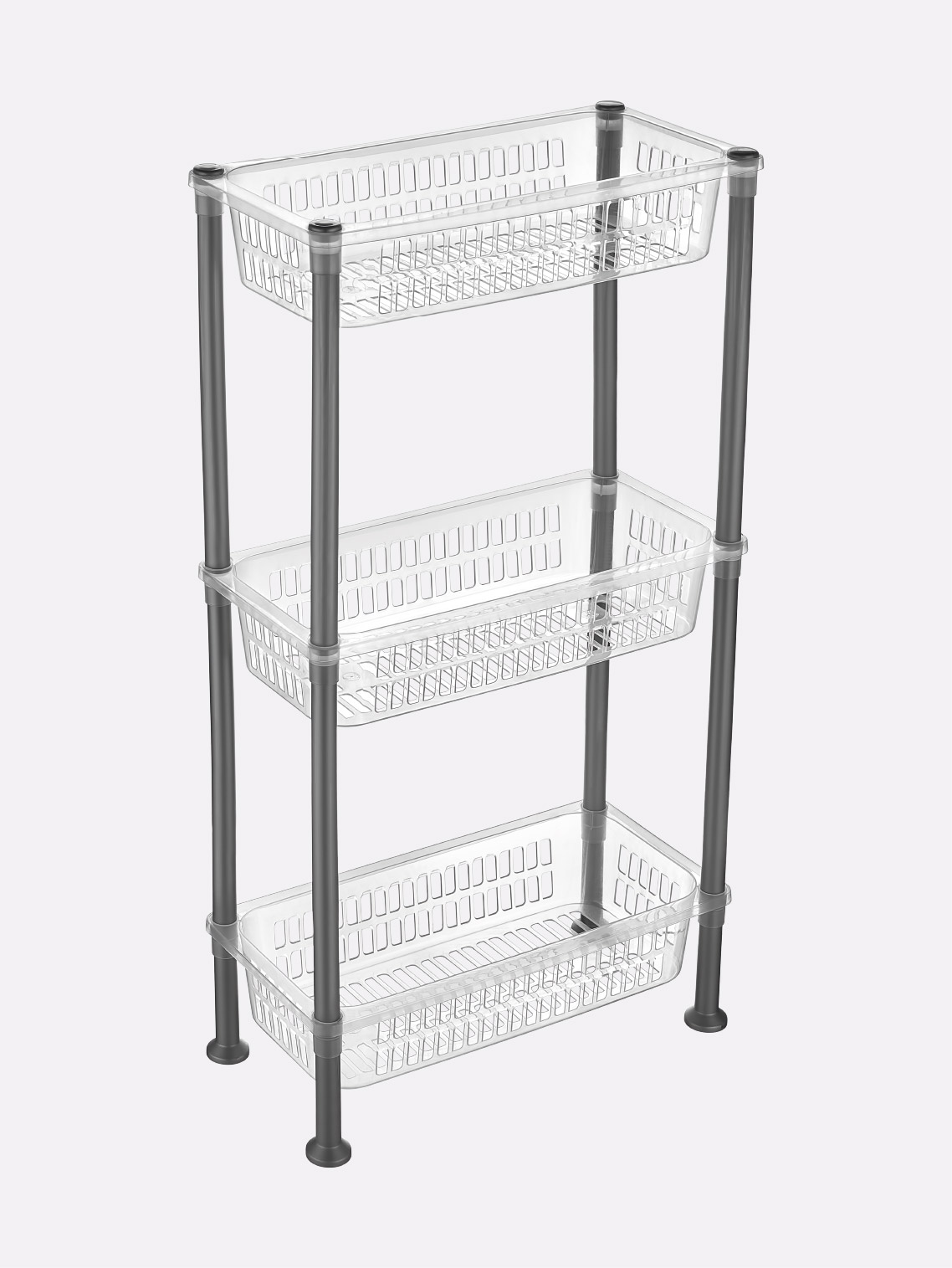 Şeffaf Slim Organizer 3'lü Raf